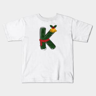 Letter K - Christmas Letter Kids T-Shirt